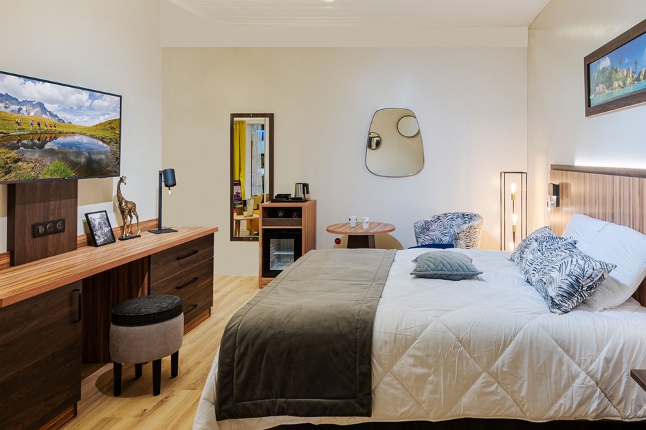 Chambre double rénovée vue jardin