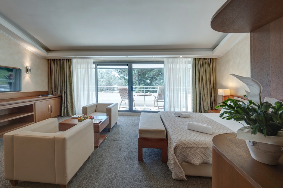 Chambre double avec balcon ou terrasse fermée