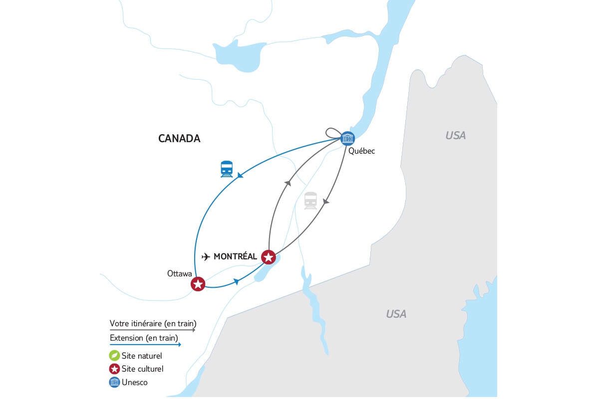 Canada - Est Canadien - Road Trip Fun and the City en train
