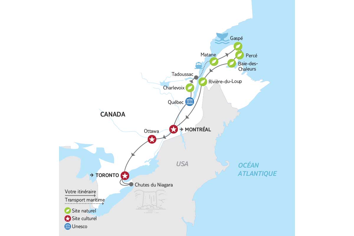 Canada - Est Canadien - Autotour Sur les Rives du Saint Laurent