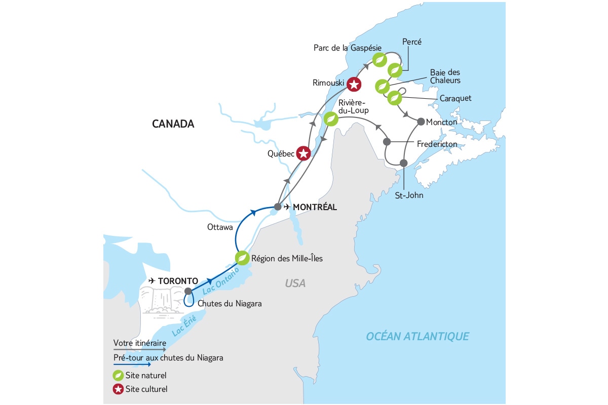 Canada - Est Canadien - Circuit Balade en Acadie + Pré-tour en Ontario