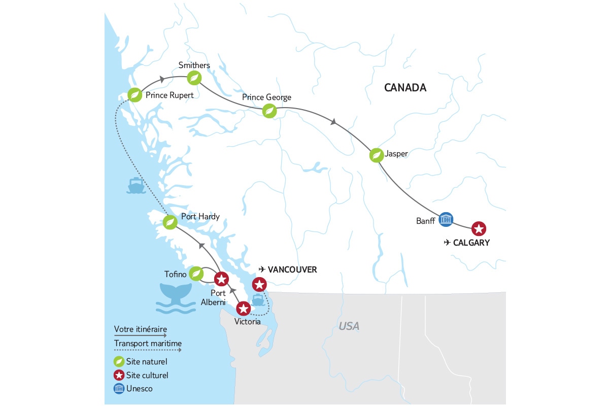 Canada - Ouest Canadien - Circuit Splendeurs du Pacifique - Départs 2025