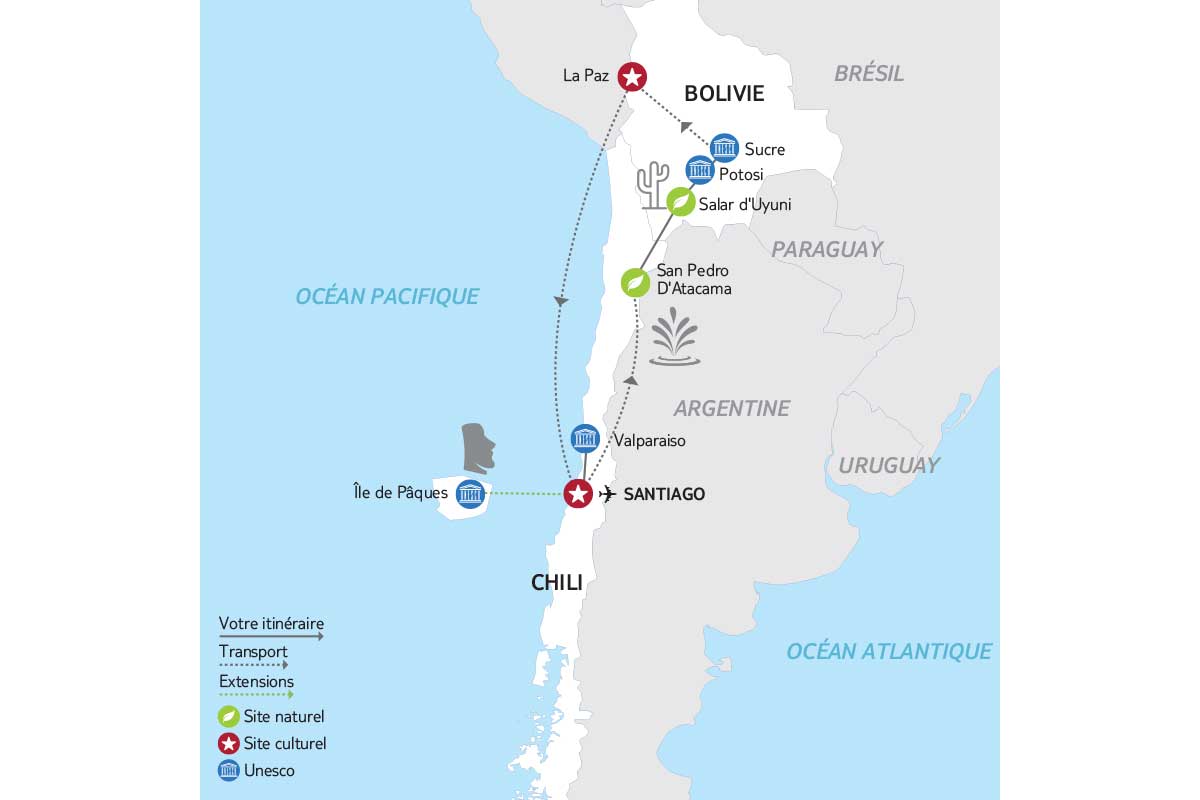 Chili - Ile de Pâques - Circuit Paradis andins + Extension Île de Paques