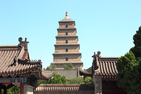 Xi'an, grande pagode del'oise sauvage