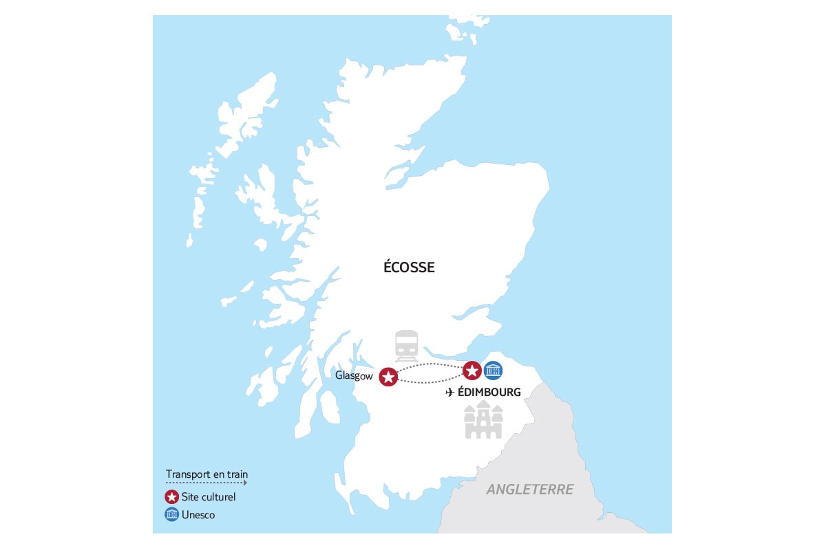 Ecosse - Edimbourg - Grande-Bretagne - Royaume Uni - Road Trip Combiné Édimbourg & Glasgow en train