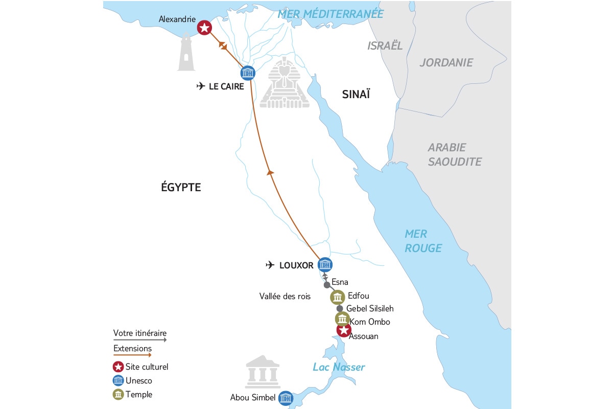 Egypte - Le Caire - Louxor et la vallée du Nil - Croisière Au fil du Nil en dahabiya + Extension au Caire