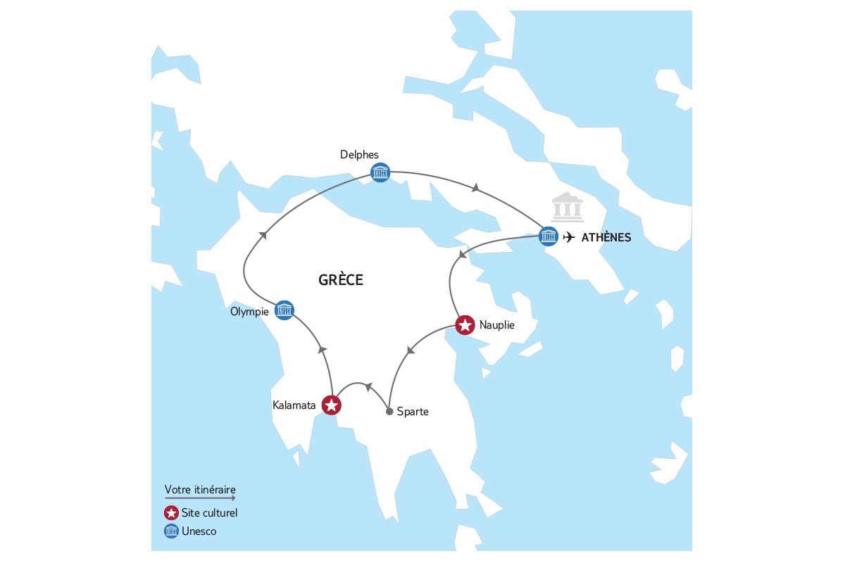 Grèce - Grèce continentale - Athènes et sa région - Road Trip Athènes et le Péloponnèse - Catégorie standard