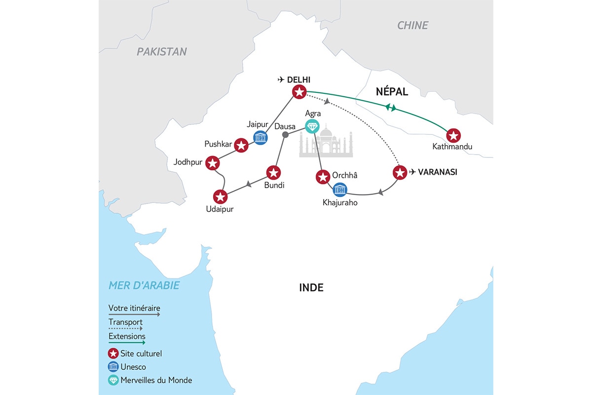 Inde - Inde du Nord et Rajasthan - Népal - Circuit Rajasthan, vallée du Gange + Extension au Népal