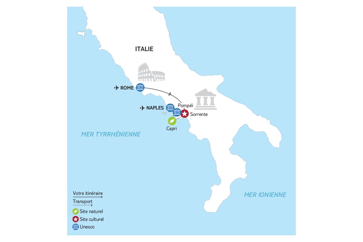 Italie - Circuit Beautés du Sud : Rome, Naples et la Côte Amalfitaine