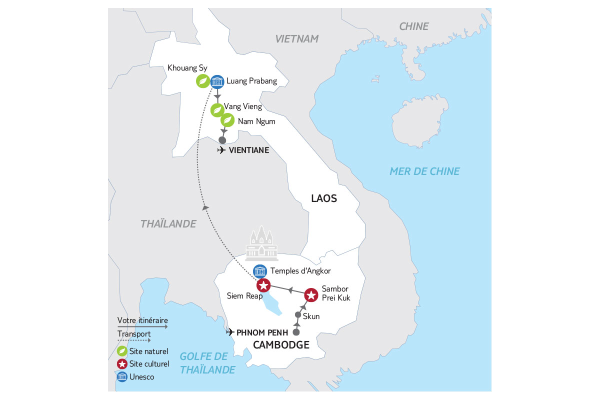 Cambodge - Laos - Circuit privé Découverte du Cambodge au Laos