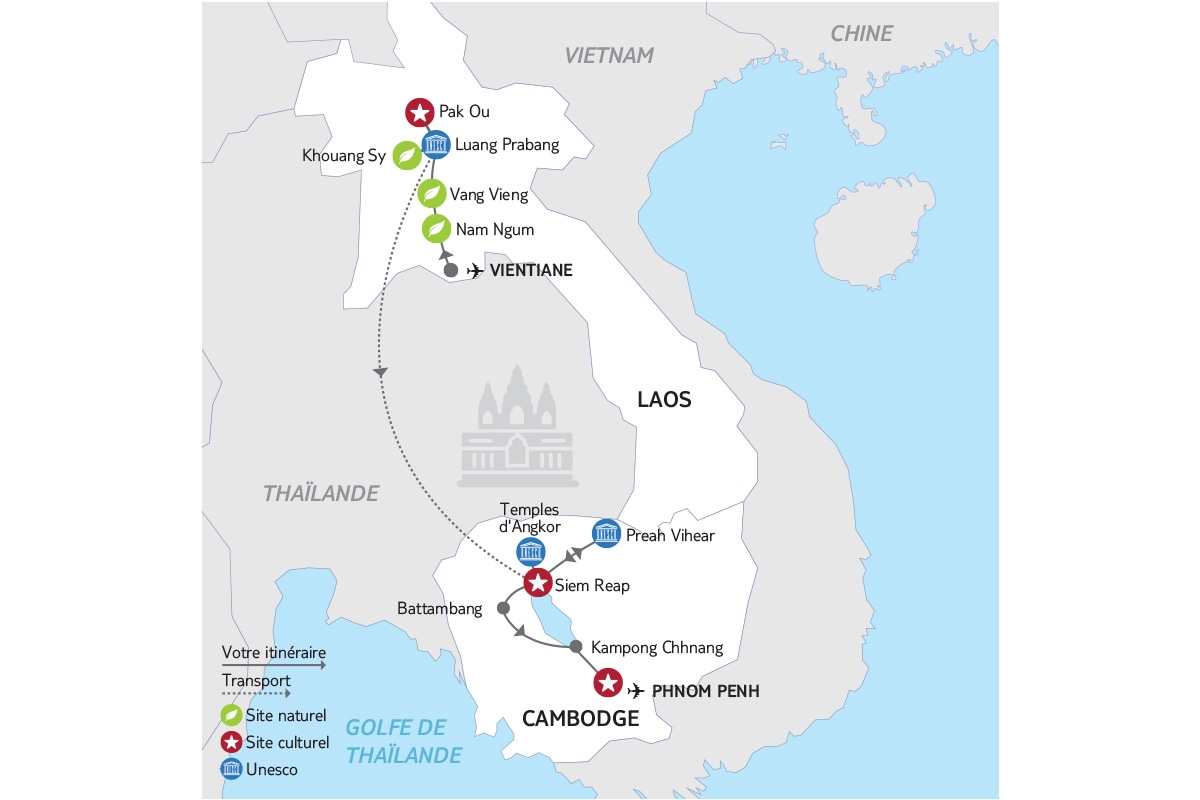 Thaïlande - Circuit Indolent Laos et temples d'Angkor