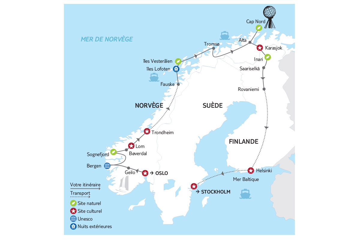 Finlande - Norvège - Circuit La grande traversée de la Scandinavie