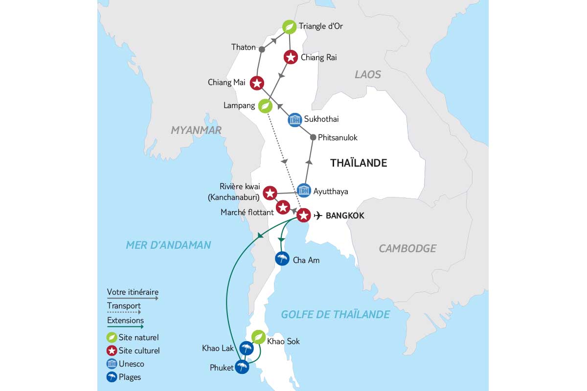 Thaïlande - Circuit Découverte du Siam + Extension balnéaire à Phuket