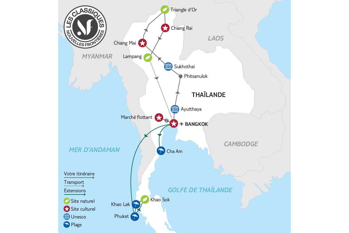 Thaïlande - Circuit Majestueuse Thaïlande + Extension balnéaire à Cha Am