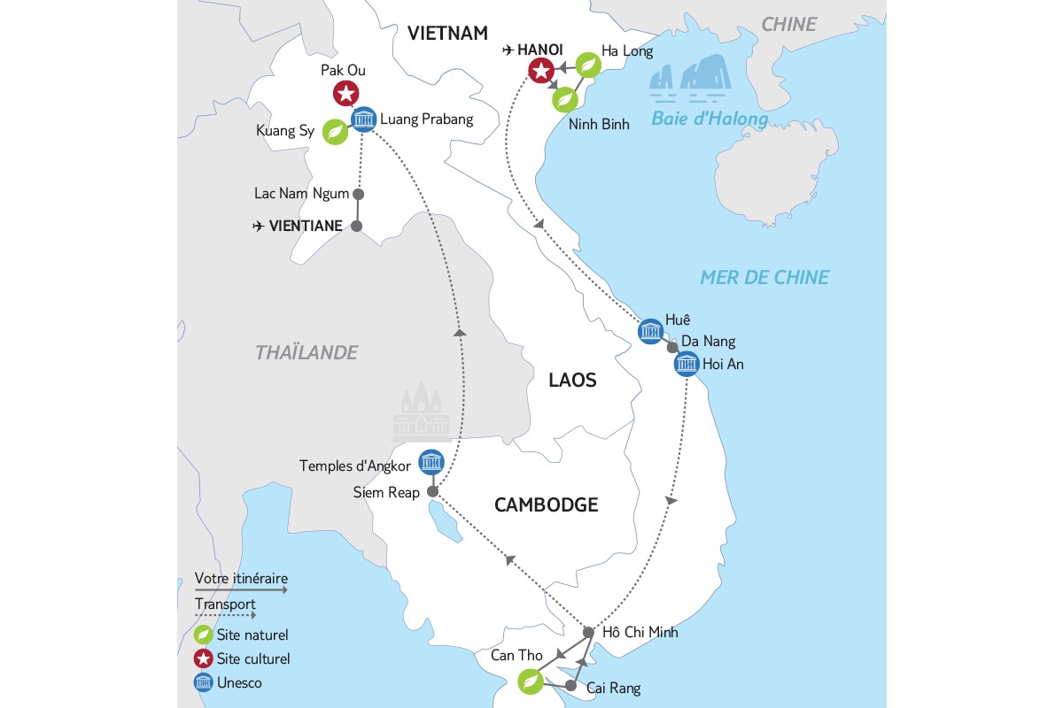 Cambodge - Laos - Vietnam - Circuit L'Indochine Mythique